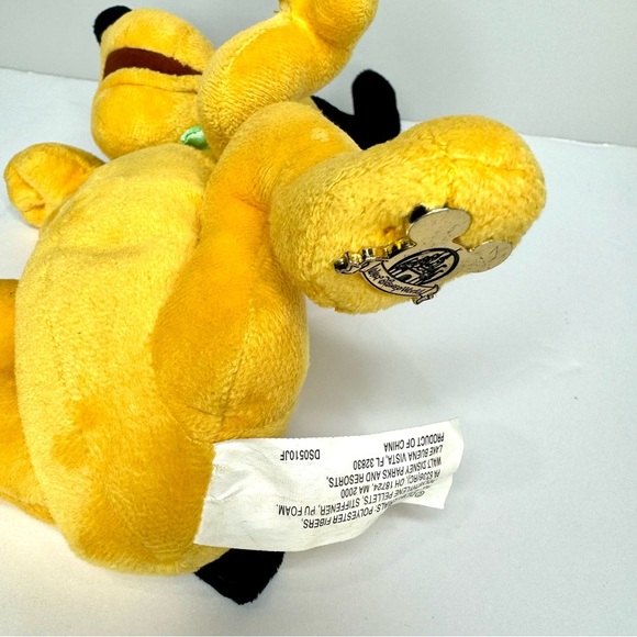 Disney Parks Walt Disney World Pluto Plush Dog with Pin on Paw - Picture 5 of 6